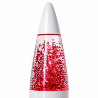 Lampe de table fusée moderne à LED à changement de couleur, à piles, en ABS, avec bouton manuel, pour chambre d'enfant, veilleuse domestique