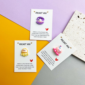 Gettoni da abbraccio tascabile con carta di animali oceanici Mini regali ricordo a lunga distanza arredamento di Comfort promemoria di amicizia con scheda messaggio - Product Image 3