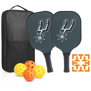 Juego de palas de Pickleball con pelotas y bolsa de transporte, mango antideslizante, equipo deportivo para exteriores para entretenimiento - Product Image 1