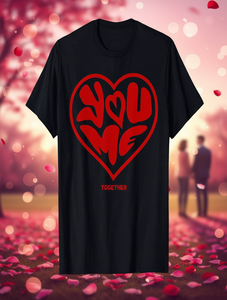 T-Shirt con Cuore per San Valentino, Manica Corta da Uomo, 100% Cotone, Stampa Casual, Collo Tondo, Vestibilità Regolare, Jersey Lavorato a Maglia con Design Frontale - Product Image 2