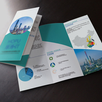 Brochure personnalisée haut de gamme imprimée offset - Pliante en trois volets en papier couché pour la promotion marketing d'entreprise et la présentation de la marque