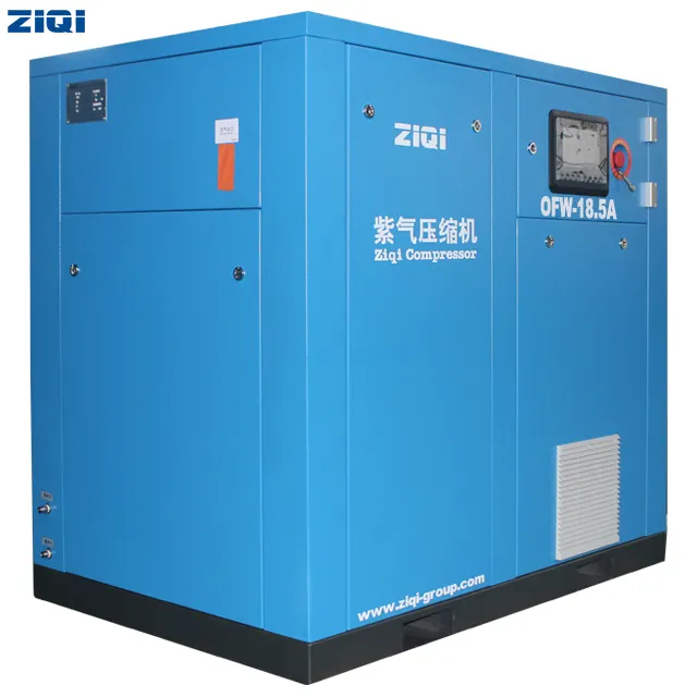 Compressores industriais Oil Less Compressor de ar de parafuso de 18,5 kW 25 hp com refrigeração a ar para um melhor serviço