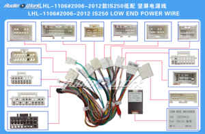 Android 2 Din Autoradio Multimedia Player Universal zubehör Kabel adapter Stecker Kabel für 2006-12 IS250 LOW END - Product Image 2