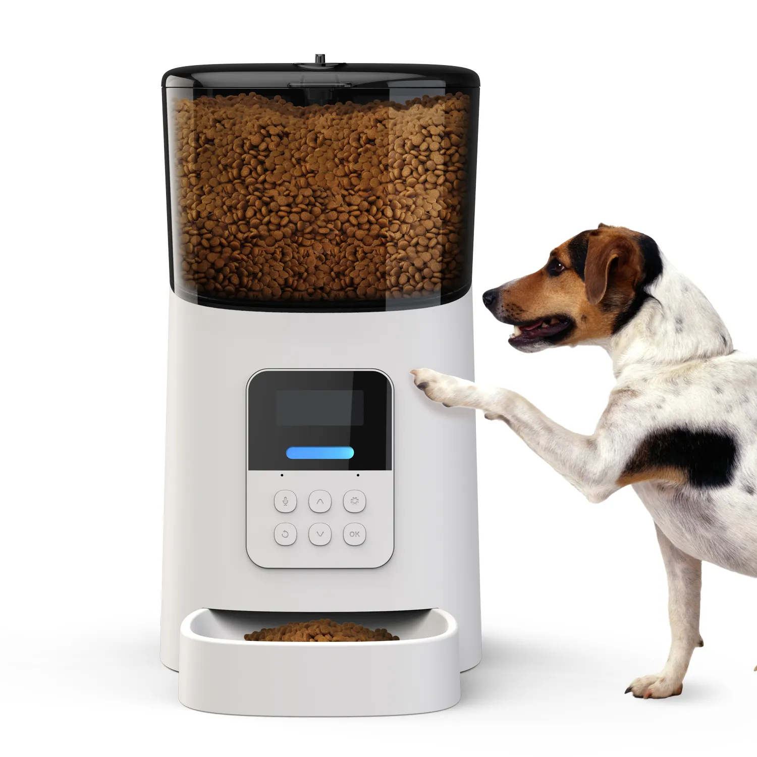 6.5L large capacity automatic pet feeder automatic timed pet feeding with 2inch LCD display