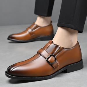 Nouvelles Chaussures Habillées en Cuir pour Hommes Style Britannique à Bout Pointu, Polyvalentes et Tendance, Modèle Coréen à Enfiler pour l'Automne - Product Image 1