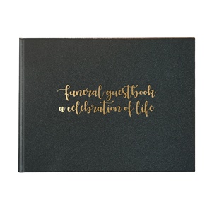 Couverture en lin personnalisée Page intérieure <span class=keywords><strong>vierge</strong></span> <span class=keywords><strong>Album</strong></span> photo LIVRE D'OR Livre d'or funéraire - Product Image 2