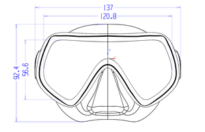 หน้ากากดำน้ำสำหรับเด็ก, หน้ากากดำน้ำแบบไม่มีกรอบป้องกันฝ้า, เลนส์เดี่ยวขนาดเล็กพร้อมสายรัดซิลิโคนสำหรับการว่ายน้ำสำหรับเด็ก - Product Image 2