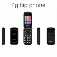 Teléfono Móvil Flip Personalizado 4G RTOS con Teclado Grande, Desbloqueado, Doble SIM, Pantalla 4G VoLTE, Teléfono Plegable