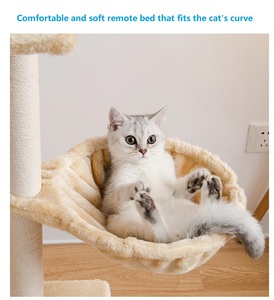 Rumah Bermain Hewan Peliharaan Mebel Kucing Kondominium dengan Mainan Lucu Multi-Level Kucing Menggaruk Tiang Pohon Kucing Menara untuk Dalam Ruangan - Product Image 3