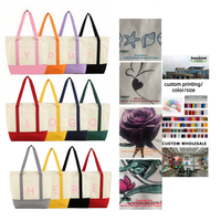 Sac fourre-tout en toile avec logo personnalisé d'usine mini sac fourre-tout brodé petit sac à main cadeau en toile de coton grand sac fourre-tout surdimensionné