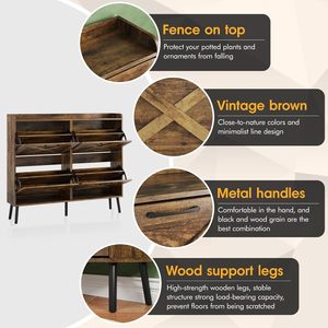 Custom-made <b>shoe</b> cabinet, wooden entryway cabinet, flip-top living room modern assembled <b>shoe</b> cabinet, panel furniture. - Product Image 4