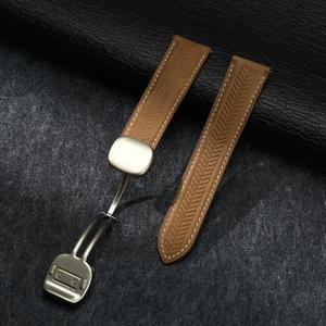 Nouveau bracelet de montre en cuir pleine fleur à motif grain de blé pour <span class=keywords><strong>Huawei</strong></span> – Bracelet de remplacement sportif et respirant en cuir - Product Image 5
