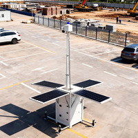Tour de surveillance CCTV solaire mobile sans remorque pour l'Europe, déploiement rapide