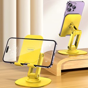 Kakusiga Foldable <b>Table</b> Smartphone Stand Yellow Adjustable <b>Phone</b> Holder for Desk Use - Product Image 2