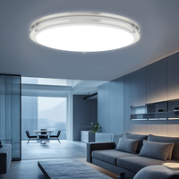 Plafonnier LED double anneau Worbest en acier, design délicat, 14 pouces, 25W, 5 températures de couleur modifiables, dimmable, certifié ETL/cETL