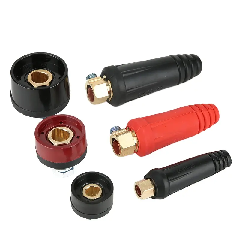 10-25 35-50 tig welding quick fast plug male and female welding cable connectors plug and socket