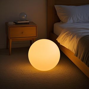 Lampe de sol minimaliste nordique de luxe, lampe de table ronde à commande intelligente par application, idéale pour le <span class=keywords><strong>salon</strong></span> - Product Image 3