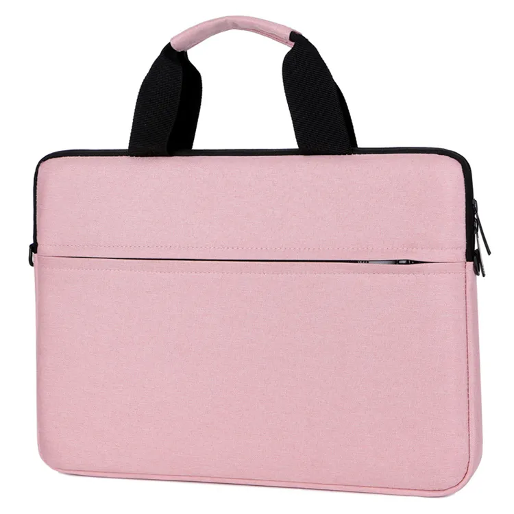 Fashionable Women Good Quality Pink Color Logo Cheap 15.6 Business Laptop Bag For Office