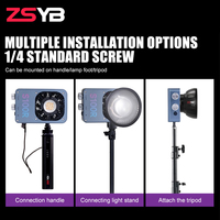 ZSYB S100R – Éclairage d'appoint portable de conception moderne, mini format, 100W COB RGB, intensité réglable, pour diffusion en direct et photographie