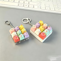 Porte-clés personnalisé Fidget Clicker, impression 3D, résine époxy PVC, créez votre propre design pour promotion, vente en gros, cadeau créatif