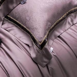 Juego de edredón Jacquard Rosa fresco de verano de gama alta, sábanas de Lyocell, cobertores tamaño Queen King con 2 fundas de almohada suaves, juego de cama - Product Image 6