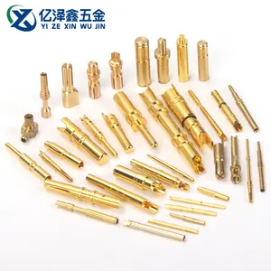 Custom High Quality Mini CNC Machining Center Spring Probe Test Loaded Pins Custom Precision Threaded Brass Contact Pin