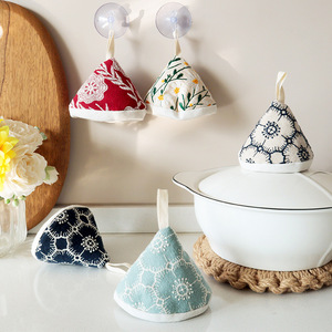 Tapa de olla bordada de algodón de estilo chino, aislante del calor, antiescaldaduras, con diseño de flores redondas, 12 pulgadas - Product Image 2