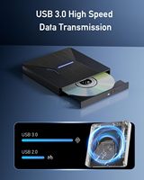 Lecteur de disques Blu-ray externe, USB 3.0 et Type-C, graveur de BD/DVD/CD, lecteur de disques Blu-ray pour ordinateur portable, bureau, Windows 11/10, Mac OS