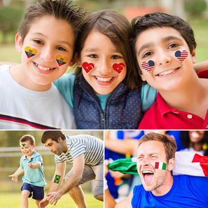 36 diferentes países bandera cara tatuaje temporal pegatina en Stock - Product Image 2