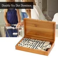 Jeu de dominos double six, divertissement, jeu de voyage, jouet, dominos à points noirs