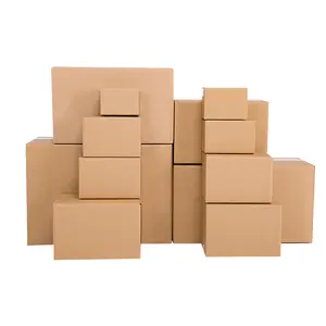 Échantillons gratuits logo de processus d'impression personnalisé 3 5 7 couches de papier ondulé extra dur boîte d'emballage mobile carton de stockage érigé