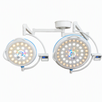 Lampu Bedah LED Tanpa Bayangan Kepala Ganda 160000 Lux 4000-6500K Cahaya Dingin yang Dapat Disesuaikan untuk Ruang Operasi Klinik Bedah