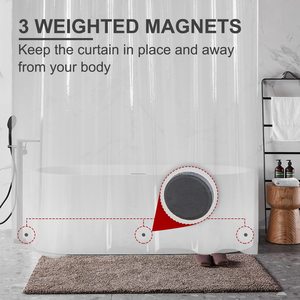 <span class=keywords><strong>Rideau</strong></span> <span class=keywords><strong>de</strong></span> <span class=keywords><strong>douche</strong></span> épais pliable 12mm, en plastique robuste avec revêtement, drap <span class=keywords><strong>de</strong></span> <span class=keywords><strong>douche</strong></span> PEVA transparent pour salle <span class=keywords><strong>de</strong></span> bains, bon marché - Product Image 4