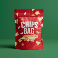 Sachet debout personnalisé thermoscellé découpé Croustilles pour collation Sacs en mylar refermables en plastique de qualité alimentaire avec fermeture éclair