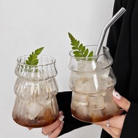Gobelet en verre borosilicate de couleur unie, style influenceur vintage, résistant à la chaleur, personnalisable, pour latte, jus et boissons froides