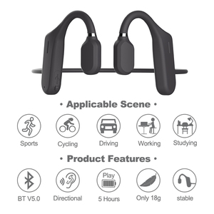 <span class=keywords><strong>Neckband</strong></span> suara Stereo kait telinga, <span class=keywords><strong>Headset</strong></span> earphone headphone konduksi tulang olahraga nirkabel BT tahan air gigi biru - Product Image 2