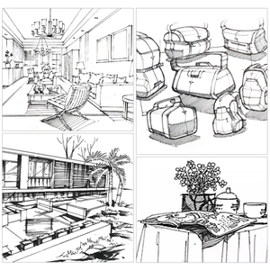 Juego Profesional de 9/12 Rotuladores Artísticos de un Solo Color y Múltiples Modelos, de Tinta Líquida Directa, Adecuados para Dibujar, Bocetar y Propósitos Artísticos - Product Image 5