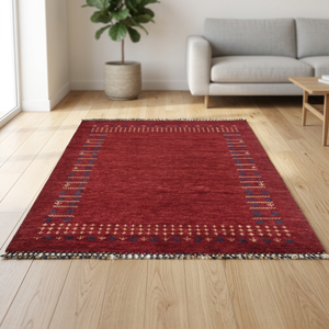 Alfombra de Lana/Seda Afelpada, Diseño Geométrico, Extra Gruesa, Antideslizante, para el Hogar, Colección Ocean Art - Product Image 2