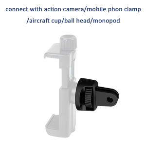 GREATYYT 2025 Adjustable 360 Degree Go Pro 1/4 Screw Single Foot Pole Head Adapter Made of ABS Plastic and Aluminium for Cars - Product Image 2