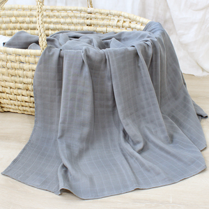 El mejor vendedor en EE. UU. <span class=keywords><strong>Muselina</strong></span> sólidos orgánicos de bambú de bebé de algodón liso arcoiris Swaddle manta abrigo conjunto - Product Image 3