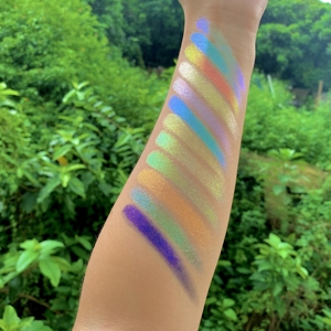 2022 mới Duochrome Eyeshadow Palette colorshift Tắc Kè Hoa bột duy nhất ép đa Chrome - Product Image 6