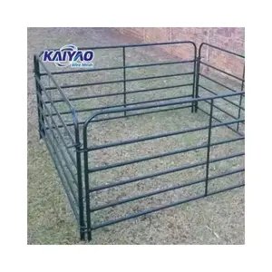Panneaux de clôture de bétail en métal à usage intensif et abordables pour les cours de bétail et de moutons avec rails ovales