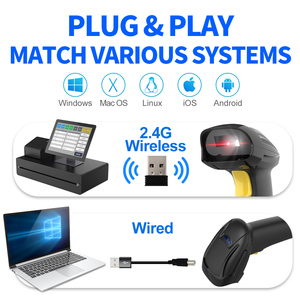 Gtcodestar X-9301C kho Đầu đọc mã vạch truyền dẫn đường dài không dây 2.4G 2D Máy quét mã vạch cầm tay QR đọc mã - Product Image 5