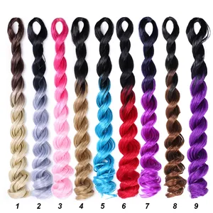 Long Wave Sea Body Braiding Hair Extension 20 Jumbo Crochet Braids Synthetic Hair Style 100g/Pc Pure Ombre Color for Women