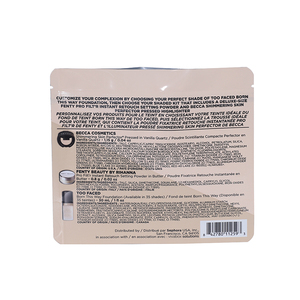中国工厂直销铝箔拉链锁设计塑料化妆品平底小袋带标志 - Product Image 4