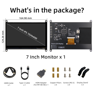7 ''1024*600 IPS LCD ekran kapasitif dokunmatik ekran 7 inç LCD modülü ahududu Pi için 5/4/3/2/1, PC , Windows - Product Image 6