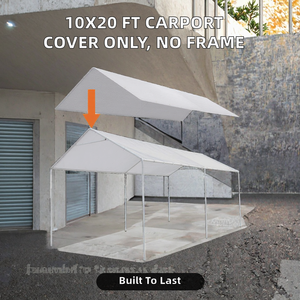Abri de voiture en métal 10 x 20 pieds, remplacement de la structure de <span class=keywords><strong>carport</strong></span>, abri de stationnement, tente de garage, <span class=keywords><strong>bâche</strong></span> supérieure (seulement la structure de couverture, la <span class=keywords><strong>bâche</strong></span> n'est pas incluse) - Product Image 2