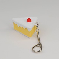 Jouet anti-stress imprimé en 3D en forme de gâteau, clavier clicker, porte-clés, jouets de décompression, bouton anti-stress, cadeaux pour adultes pour soulager le stress