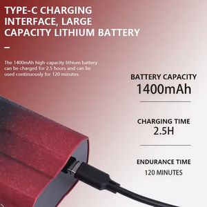 Rasoir électrique pour homme <span class=keywords><strong>KEMEI</strong></span> KM-t396, batterie rechargeable <span class=keywords><strong>600</strong></span> mAh, 7500 tr/min, lames jumelles en acier inoxydable, tête de rasage pour calvitie - Product Image 5