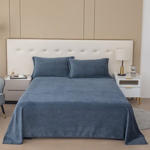 Lenzuolo in <span class=keywords><strong>flanella</strong></span> per latte autunno e inverno bianco singolo corallo in velluto inverno lenzuolo letto singolo tre set - Product Image 1